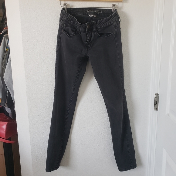 American Eagle Outfitters Jeans American Eagle Characol Black Super